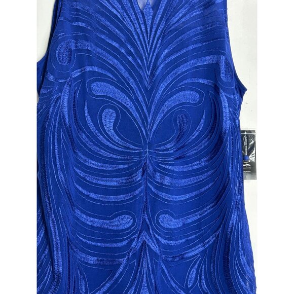 INC International Concepts Embroidered Sleeveless Top in Blue - Sz XL - New - Picture 3 of 8